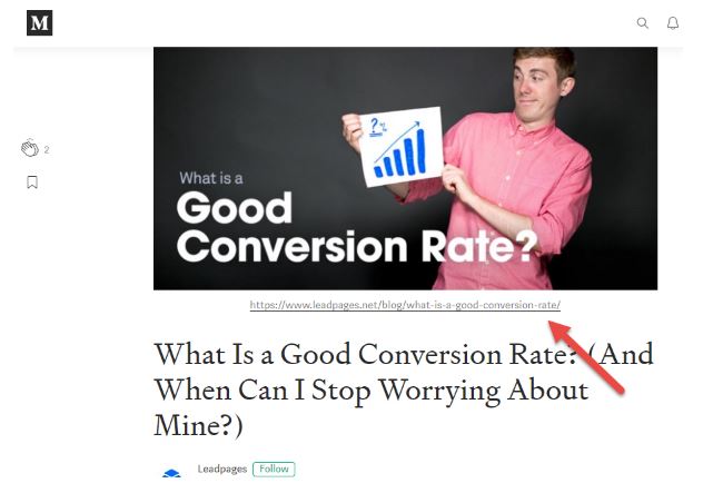 Medium conversion rates